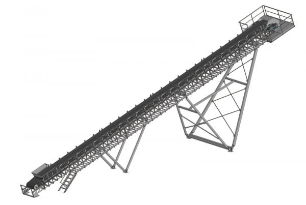 Наклонный ленточный конвейер