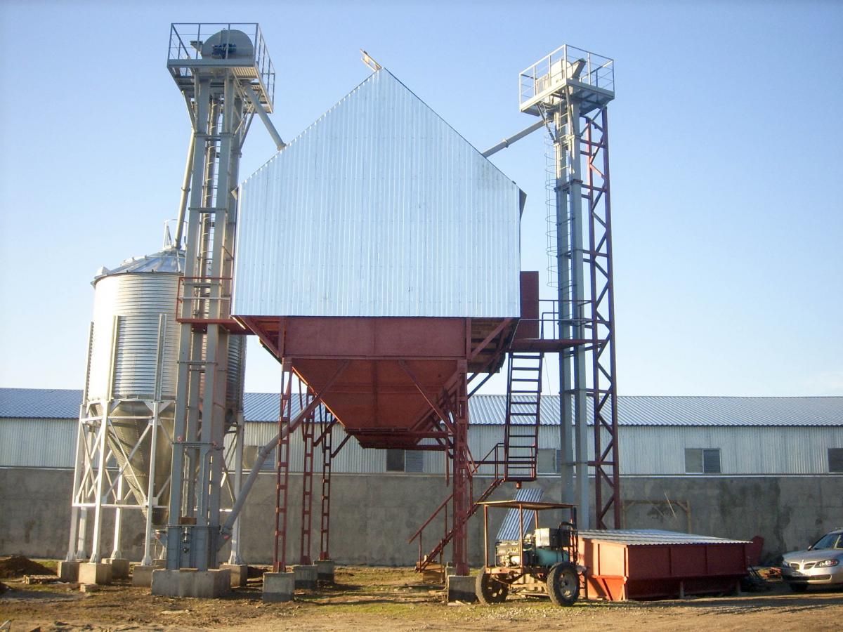 Нория на транспортерной ленте